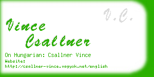 vince csallner business card